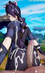 3d 3d_(artwork) ass ass_grab assjob bandage bandage_on_face bandage_on_nose big_ass big_breasts big_penis black_hair black_hair_female blush breasts cat_ears cat_tail clenched_teeth clothed clothed_female clothing completely_nude completely_nude_male cum_drip cum_dripping cum_dripping_from_penis cum_in_ass cum_on_face cum_on_hair cum_on_hand cumshot cumshot_on_ass cumshot_on_face erisa_(fortnite) excessive_cum female fortnite fully_clothed fully_clothed_female grabbing_ass hourglass_figure hourglass_figured_female huge_ass huge_cock looking_back looking_back_at_penis male nude nude_male orange_eyes outdoors outside penis penis_on_ass ponytail public public_nudity scar scar_on_face teeth_clenched the_collectorhd voluptuous voluptuous_female watermark