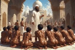 ai_generated ass bubble_ass bubble_butt clothed_male_nude_male clothing femboy femboysub islam kneeling male muhammad muslim muslim_femboy nudity prophet_muhammad saudi_arabia