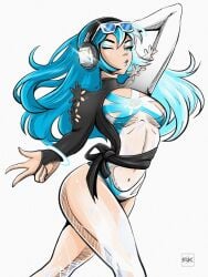 1girls big_ass female female_only luna_snow luna_snow_(cool_summer) luna_snow_(marvel_rivals) marvel marvel_rivals rkreates swimsuit thick_thighs