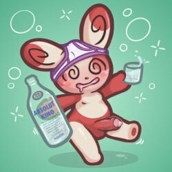 alcohol anthro arnkleblarn balls belly beverage blush blush_lines bodily_fluids bottle briefs bubble clothing container cum cup dizzy dizzy_eyes drinking_glass drooling drunk drunk_bubble erection featureless_chest featureless_feet featureless_hands feet fur generation_3_pokemon genital_fluids genitals glass glass_container glass_cup glistening glistening_body hat hat_only headgear headgear_only headwear headwear_only hi_res holding_object humanoid_genitalia humanoid_penis losing_balance male mammal markings mostly_nude multicolored_body multicolored_fur nintendo nude nude_anthro nude_male penis pokemon pokemon_(species) polka_dots precum red_body red_face red_fur saliva simple_background slightly_chubby slightly_chubby_male smile solo spinda spiral spiral_eyes spots spotted_body substance_intoxication tan_body tan_fur tipsy underwear underwear_on_head