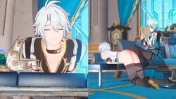 2boys anal_insertion anal_penetration anaxa_(honkai:_star_rail) animated dildo dildo_in_ass gay gift honkai:_star_rail honkai_(series) kiryuma male male_only no_sound phainon_(honkai:_star_rail) tagme video yaoi