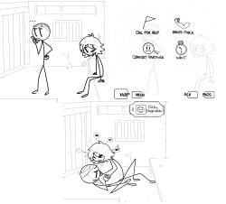 ellie rose from henry stickmin (game) by abigrock