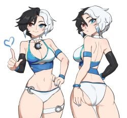 1girls ass bikini cleavage female female_only hyyun luna_snow luna_snow_(marvel_rivals) marvel marvel_rivals thick_thighs