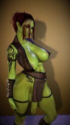 1futa 1girls 3d 4k areolae armor big_lips big_penis bra brown_hair chromatic_aberration crashbanditkut eyebrow_piercing eyebrows eyeshadow fat_lips female female_focus fit fit_female fit_futa futanari green_skin hair hi_res high_resolution highres huge_cock intersex lip_piercing lips looking_at_viewer medium_hair muscular muscular_female muscular_futa nail_polish nails navel nose_piercing orc orc_female original original_character penis piercing purple_eyes solo sweat sweatdrop sweating tattoo tattoos thick thick_thighs veiny_penis virt-a-mate virtamate wet wet_skin