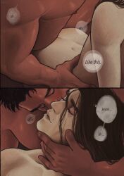 2boys arcane arcane_jayce arcane_viktor color colored comic dialogue doggy_style gay jayce_talis kissing_cheek love_making male moaning neck_grab romantic sweat viktor_(league_of_legends) waist_grab wildkazi