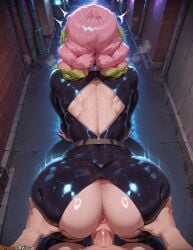 1boy 1girls 2025 ai_generated all_fours anime anime_girl anime_style anus arisua artist_name ass ass_grab belt bent_over big_breasts black_bodysuit bodysuit braid breasts clothed_sex curvaceous_figure curvy curvy_body curvy_female curvy_hips curvy_thighs demon_slayer doggy_style female from_behind gradient_hair green_hair hi_res high_quality high_res high_resolution highres huge_ass kanroji_mitsuri kimetsu_no_yaiba large_breasts long_hair multicolored_hair outdoors patreon patreon_username penis pink_hair plump pov puckered_anus pussy sex sex_from_behind shiny shiny_clothes shiny_skin skindentation solo_focus straight sweat thick thick_thighs twin_braids two-tone_hair uncensored vaginal_penetration watermark