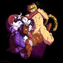 2boys ambush_(trap) anal anal_insertion anal_sex antlers ass big_penis big_tail biting_lip biting_own_lip black_sclera collared collared_shirt dark-skinned_male dark_skin gay gay_sex grabbing_tail light-skinned_male light_skin long_hair looking_back looking_back_at_partner lying lying_down lying_on_stomach male muscles muscular muscular_arms muscular_ass muscular_male on_stomach one_eye_closed penis pulling_tail scales scar scars scars_all_over scars_on_arm scars_on_legs sleeveless struggling tail tail_grab tail_pull tiger tiger_boy tiger_ears tiger_tail twink twunk verski7 white_hair yellow_hair