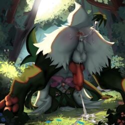 1:1 2024 3_toes after_anal after_sex all_fours anal anal_orgasm animal_genitalia animal_penis anthro anus ass ass_up backsack balls blush bodily_fluids canine_genitalia canine_penis claws cum cum_drip cum_expulsion cum_from_ass cum_in_ass cum_inside cum_on_balls cum_on_ground cum_on_perineum cum_on_self cum_string cumshot detailed_background digital_media_(artwork) digitigrade dripping ejaculation erection feet felid feline femboy flower forest fur gaping gaping_anus generation_9_pokemon genital_fluids genitals grass green_body green_fur hands-free hi_res knot leaking_cum looking_at_viewer looking_back looking_pleasured looking_through looking_through_legs male mammal meowscarada milajanh nature nature_background nintendo nipples nude open_mouth orgasm outside pawpads paws penis perineum pink_eyes pink_pawpads plant pokemon pokemon_(species) presenting presenting_anus presenting_hindquarters purple_eyes rear_view shaded short_tail smile soles solo solo_focus spread_legs spreading spying tail toes tongue tongue_out tree upside-down white_body