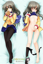 clannad clothing dakimakura flat_chest ibuki_fuuko nipples nude panties pantyhose petite pussy skirt