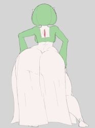 2026 2d behind_view big_ass big_hips big_thighs damn darkafterdark gardevoir huge_ass huge_butt huge_thighs large_ass large_butt large_thighs massive_ass massive_butt massive_thighs nintendo pale pale_skin pokemon pokemon_(species) pose short_hair skirt white_body white_skin wide_hips