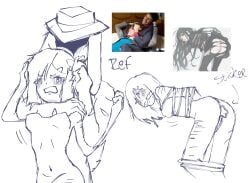 1boy 1girls bondage choking forsaken_(roblox) mafioso_(forsaken) noctis_(noctisecztasy) noctisecztasy reference_image roblox roblox_game robloxian self_insert self_upload tagme tied_up yumeship yumeshipping
