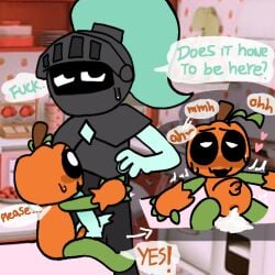 artstyle_imitation begging_for_sex codslasher cub cum_in_ass cumflated_belly cumflation dandy's_world gourdy_(dandy's_world) on_the_table soulvester soulvester_(dandy's_world) table_sex tamers12345