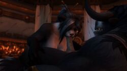 2016 3d animated anthro bear bovine duo erection fellatio female fur loop male mammal multicolored_fur nude oral panda pandaren paws penis runiclodges sex straight tauren two_tone_fur video_games warcraft