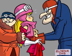 1girls 2008 2boys dick_dastardly hanna-barbera hellstroem klunk_(wacky_races) nipples penelope_pitstop wacky_races