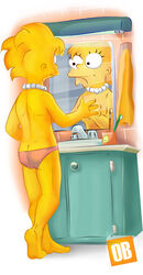 female female_only human lisa_simpson orange_box solo tagme the_simpsons yellow_body