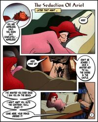 2d ariel comic disney disney_princess female full_color penis sebastian_(disney) text the_little_mermaid