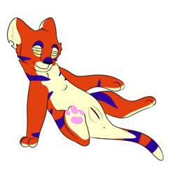 3_toes alpha_channel anus bedroom_eyes blue_fur fan_character feline female feral fur half-closed_eyes kougra mammal max_the_kougra neopets orange_fur pawpads pink_pawpads pussy seductive solo tan_fur toes yellow_eyes