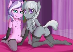 absurd_res anthro anus areola ass diamond_tiara_(mlp) duo earth_pony equine erect_nipples fearingfun female flat_chested friendship_is_magic hi_res horse mammal my_little_pony navel nipples pony pussy silver_spoon_(mlp) young