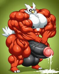 ai_generated cumming delibird excessive_cum huge_balls hyper_muscles hyper_penis masturbating muscular pokemon pokemon_(species) solo tagme veiny_penis