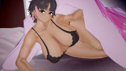 1girls dark-skinned_female dark_skin female huge_breasts looking_at_viewer solo_female tagme tomboy valiance