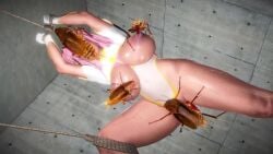 3d animated arms_above_head arms_tied arms_tied_above_head cockroach disgust dubious_consent female_human/male_feral gloves gross insectophilia insects large_breasts mp4 multiple_males nasty nipple_fucking nipple_penetration nipple_sex no_sound one_leg_up pink_hair restrained ssex_pig_(artist) standing_on_one_leg tagme video zoophilia