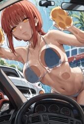 1girls ai_generated bikini carwash chainsaw_man hentai