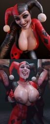 1girl2boys 1girls 2025 2boys 3d 3d_(artwork) 3d_model after_blowjob after_fellatio after_oral areolae batesz batman_(series) big_breasts big_penis bodysuit breasts breasts_out cleavage clothed clothing clown clown_costume clown_girl crazy crazy_eyes crazy_girl crazy_smile cum cum_on_body cum_on_breasts cum_on_face cumshot dc dc_comics edit erect_nipples eye_contact eyeshadow full_body_suit harley_quinn harley_quinn_(classic) harley_quinn_(injustice) hd hi_res highres huge_breasts huge_cock huge_thighs image_set injustice_2 light-skinned_male light_skin lipstick looking_at_viewer mature mature_female nipples open_clothes pale-skinned_female pale_skin penis presenting_breasts realistic realistic_textures ruined_makeup screencap seducing seductive seductive_body seductive_eyes seductive_look seductive_mouth seductive_pose seductive_smile sensual showing_breasts skin_tight thick thick_lips thick_penis thick_thighs tight_clothing veiny_penis video_game video_game_character villain villainess voluptuous voluptuous_female