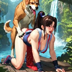 ai_generated ass_grab big_ass doggy_style fatal_fury interspecies king_of_fighters mai_shiranui street_fighter vaginal_penetration zoophilia