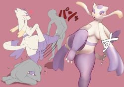 1boy 1girls ballbusting ballbusting_orgasm cum ejaculation femdom hauberk888 kick kicking kicking_balls mienshao orgasm pokemon pokemon_(species) pokemon_bw semen tail