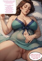 _victoria_(augus1u3) ai_generated big_breasts british british_female brown_eyes brown_hair imminent_rape milf molestation mommy mother mother_and_son sleep_molestation sleeping spying_on_mom thick_thighs vagina voyeurism