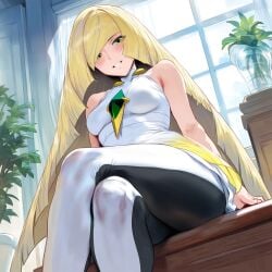 ai_generated big_ass big_breasts blonde_hair himeno lusamine_(pokemon) milf pokemon