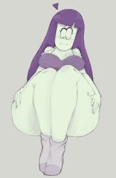 1girls ass ass_focus ass_grab big_ass big_breasts big_butt fat fat_ass fat_butt fat_butt_february female female_focus female_only huge_ass huge_butt lila_(spooky_month) long_hair purple_hair socks solo solo_female solo_focus spinarooz spooky_month sr_pelo tagme