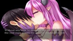 1boy 1girls 2d breasts death_by_snoo_snoo death_by_snu_snu demon_girl energy_drain female femdom french_kiss french_kissing game game_cg huge_breasts kiss_of_death kissing life_drain male nemea_(succubus_prison) reverse_rape sound succubus succubus_prison tagme toki_(tokinokogiri) video