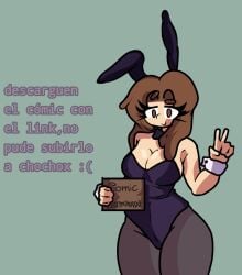 brown_eyes brown_hair bunnysuit mictia mictia00