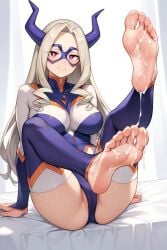 ai_generated creampie cum cum_in_pussy cum_on_breasts cum_on_feet feet_up foot_fetish looking_at_viewer my_hero_academia pov_feet