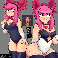 1girls ass big_ass black_eyes brawl_stars breast female melodie_(brawl_stars) pink_hair supercell