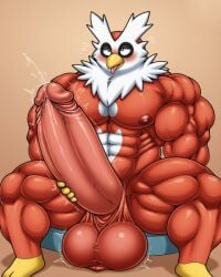 ai_generated blush delibird hyper_muscles hyper_penis masturbating masturbation muscular pokemon pokemon_(species) precum saggy_balls solo tagme throbbing_penis tongue_out veiny_penis