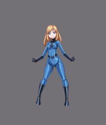 blonde_female blonde_hair blonde_hair_female blue_eyes bodysuit breasts fantastic_four highres light-skinned_female light_skin long_hair marvel marvel_comics marvel_girl simple_background small_breasts superheroine valeria_richards