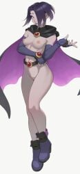 breasts breasts_out cheshirrr dc dc_comics multiversus naked partially_clothed rachel_roth raven_(dc) raven_(multiversus) teen_titans warner_bros warner_brothers