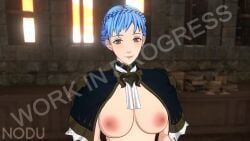 3d artist_name bedroom blue_hair brown_eyes cloak dialogue english_text fire_emblem fire_emblem:_three_houses flopping_breasts fondling_breast garreg_mach_monastery hiding_breasts intelligent_systems kissing longer_than_10_seconds marianne_von_edmund medium_breasts nintendo nipple_peek no_sound nodusfm patreon pink_nipples playing_with_nipple pov revealing_breasts short_hair subtitled tagme video work_in_progress