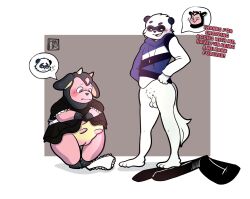 body_swap female ferret maid_outfit male micro_penis micropenis miltank panties penis pussy size_difference small_penis