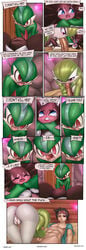 2017 absurdres angry anus asphyxiation ass black_hair blowjob blue_eyes blush comic crying cum cum_in_pussy english_text fellatio female female_gardevoir gallade gardevoir gothitelle hair half-closed_eyes handjob highres human human_on_humanoid humanoid male male_human mammal masterploxy nintendo one_eye_closed open_mouth page_80 pokemon pokemon_(species) pokemon_rse purple_eyes pussy red_eyes sex speech_bubble straight strangling tears teeth testicles text tongue video_games waking_up