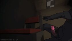 16:9 2026 anal anal_invitation anal_suggest animated anthro black_body canid canine chair chelodoy colored crossgender duo female five_nights_at_freddy's fox foxy_(fnaf) furniture gaping gaping_anus human machine male male/female mammal mtf_crossgender office pawpads paws red_body red_pawpads robot robot_anthro scottgames widescreen