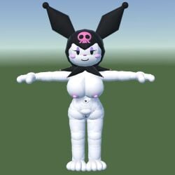 1girls 3d 3d_(artwork) 4_fingers 4_toes anthro anthro_female anthro_only areola areolae belly_button big_breasts big_thighs blank_background blush breasts breasts_out eyelashes eyeshadow female female_anthro female_focus female_only headwear headwear_only high_quality hips hourglass_figure hourglass_figured_anthro hourglass_figured_female kuromi long_ears mostly_nude mostly_nude_anthro mostly_nude_female naked naked_female nipples non-human non-human_only nude nude_anthro nude_female onegai_my_melody pink_areola pink_blush pink_nipples purple_eyeshadow pussy pussy_peek rec_room sanrio self_upload shaded simple_face skull solo solo_anthro solo_female solo_focus standing syntholsoul t-pose thighs vagina white_body white_fur white_skin