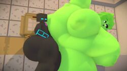 2025 3d ass ass_focus bathroom big_breasts big_butt big_penis black_body black_skin blue_eyes blue_penis breasts completely_naked completely_naked_female completely_naked_male green_body green_skin growth hb_(hb_the_ender) hbtheender huge_ass huge_cock larger_female longer_than_2_minutes minecraft naked naked_female nude nude_female shower slime slime_(minecraft) slime_girl slimer_(stemingbunbun) smaller_male sound tagme vagina vaginal_penetration vaginal_sex video