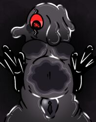 1boy alternate_version_available belly blot_(dandy's_world) breasts cuntboy dandy's_world dandys_world ink male_breasts naked nude red_eyes roblox twisted_blot_(dandy's_world) vagina vanveleca