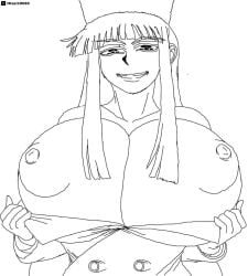 1girls big_breasts girlycard hellsing long_hair smile solo