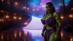 1boy 1girls 2girls ai ai_assisted ai_generated black_bra black_hair black_lingerie black_lipstick black_panties blonde_hair brothel cum_on_face cumshot cumshot_in_mouth cunnilingus doggy_style fantasyanim female, footjob goblin green_skin human interspecies interspecies_sex longer_than_one_minute oral_sex orc_female orgasm riding_cock rimjob sound standing_sex ta'la tagme video white_bra white_lingerie white_panties yellow_eyes