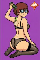 ai_generated ass bdsm_gear bdsm_outfit dominant dominatrix fashion feet fetish fetish_wear food food_fetish food_play foot_fetish glasses harness lingerie monster monster_energy monster_energy_drink nylon_stockings nylons scooby-doo sheer_clothing stockings thong velma_dinkley wet wet_body wet_clothes wet_legs wet_stockings