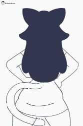 animated anthro anthro_only ass back back_view big_ass big_thighs black_hair blank_background bottomless butt_cheeks cat_ears cat_girl cat_tail catgirl fat_ass female female_only hands_on_hips long_hair long_shirt mimu_(rishmimu) moving_ass moving_hips oversized_clothes rishmimu shirt_only side_to_side solo solo_female solo_focus tagme video voider_(artist) voiderino voidovoiderino wagging wagging_tail white_background white_body white_fur